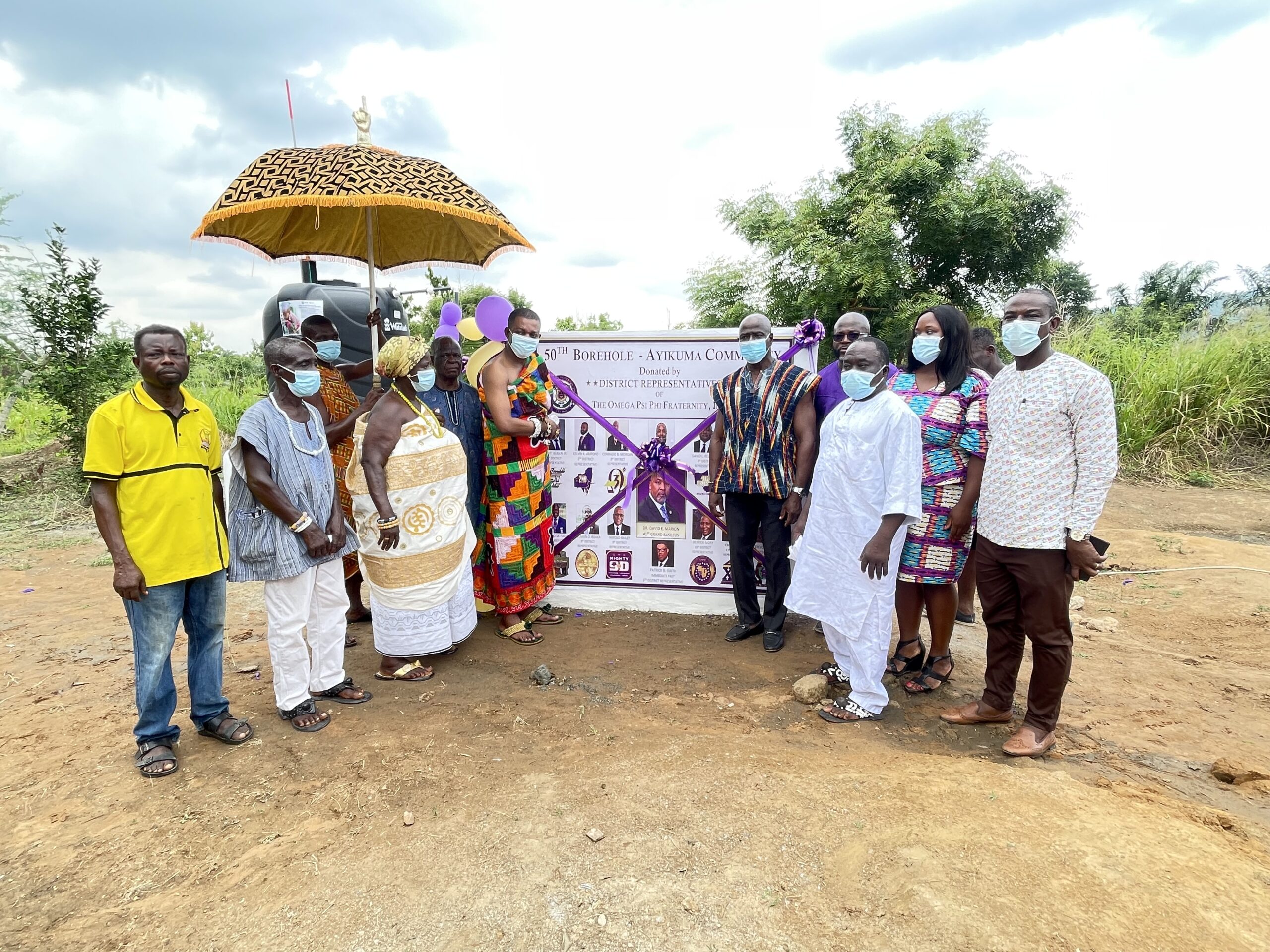 Read more about the article ‘Water is Life’; Omega Psi Phi Fraternity Commissions 50th Borehole in Ghana