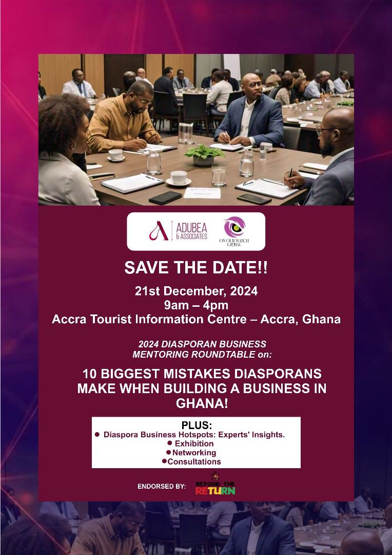 Read more about the article Diasporan Business Mentoring Roundtable Announces Participation in ‘December in GH’